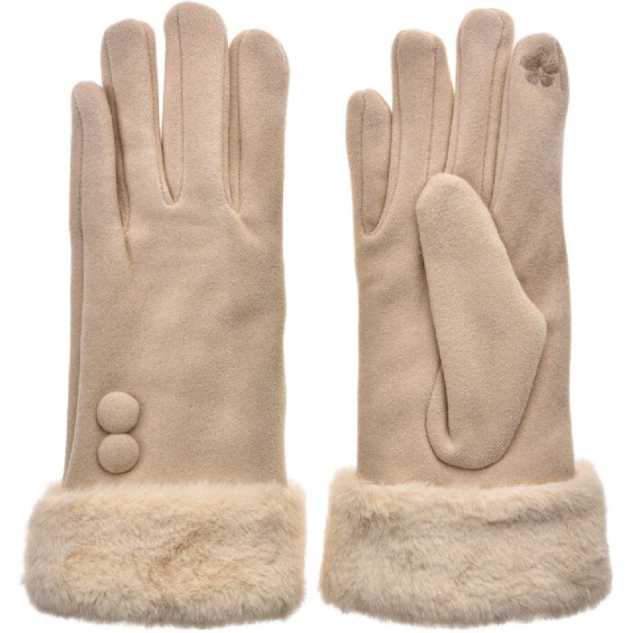 Juleeze JZGL0081 Guanti eleganti da donna Beige Taglia