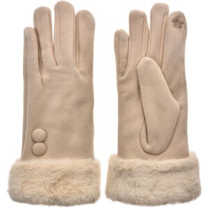 Juleeze JZGL0081 Guanti eleganti da donna Beige Taglia