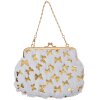 Luxury Juleeze JZWA0178W Clutch White Gold Butterflies 15x10cm