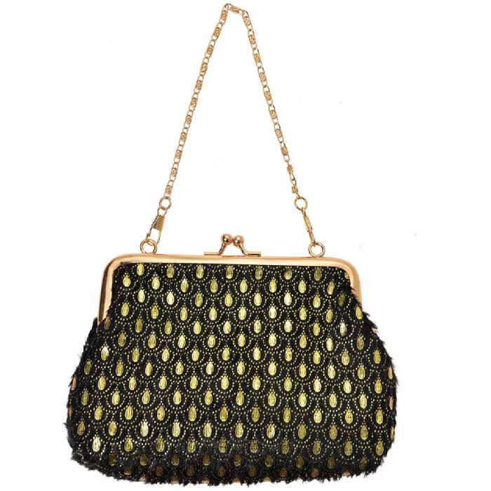 Juleeze JZWA0179Z Clutch Nero Catena doro 15x10cm