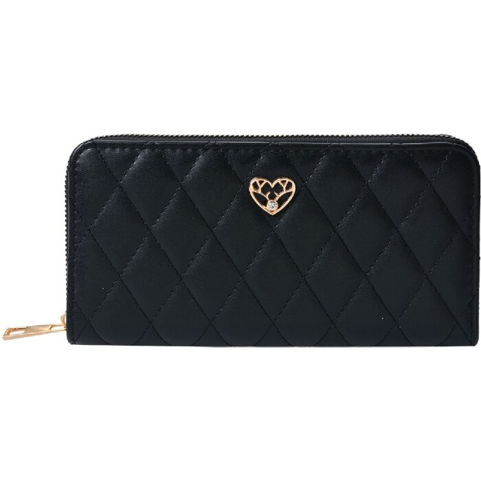 Juleeze JZWA0195Z Portafoglio trapuntato nero 19x10cm