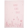 Clayre & Eef KT042.047 Asciugamano da cucina rosa Good Vibes 47x70 cm