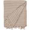 Clayre & Eef KT060.132 Plaid a righe Beige 125x150cm