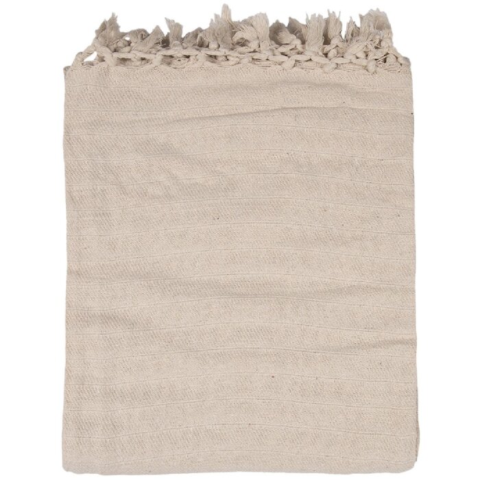 Clayre & Eef KT060.133 Coperta a quadri Beige 125x150 cm