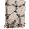 Clayre & Eef KT060.134 Lancio a quadri Beige Nero 125x150cm