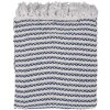 Clayre & Eef KT060.135 Plaid Beige Blue Zigzag 125x150 cm