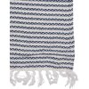 Clayre & Eef KT060.135 Plaid Beige Blue Zigzag 125x150 cm