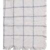 Clayre & Eef KT060.137 Coperta a quadri 125x150 Bianco Grigio