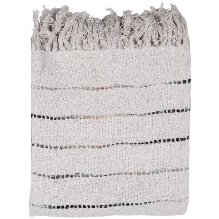Clayre & Eef KT060.138 Coperta a quadri Beige Nero 125x150cm