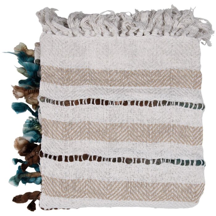 Clayre & Eef KT060.139 Plaid fantasia Beige 125x150cm