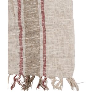 Clayre & Eef KT060.140 Plaid a righe Beige Brown 125x150cm
