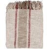 Clayre & Eef KT060.140 Plaid a righe Beige Brown 125x150cm