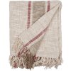 Clayre & Eef KT060.140 Plaid a righe Beige Brown 125x150cm