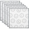 Clayre & Eef LGC43 Set di tovaglioli bianco grigio 40x40cm 6 pezzi
