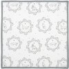Clayre & Eef LGC43 Set di tovaglioli bianco grigio 40x40cm 6 pezzi