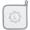 Clayre & Eef LGC45 Portapentole Motivo Gatto 20x20cm Bianco Grigio