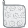 Clayre & Eef LGC45 Portapentole Motivo Gatto 20x20cm Bianco Grigio