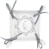 Clayre & Eef LGC47 Cestino per pane con motivi animali 35x35x8 Bianco Grigio