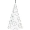 Clayre & Eef LGC48 Asciugamano da cucina Bianco Grigio Seersucker Ø 80 cm