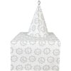 Clayre & Eef LGC48 Asciugamano da cucina Bianco Grigio Seersucker Ø 80 cm