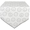 Clayre&Eef LGC65 Runner da tavola motivo animali 50x160 bianco-grigio