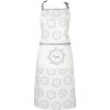 Clayre & Eef LGD41 Grembiule da cucina con stampa cane Bianco Grigio 70x85cm