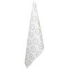 Clayre & Eef LGD42 Asciugamano da cucina con motivo floreale 50x70 bianco grigio