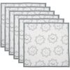 Tovaglioli di stoffa Clayre & Eef LGD43 motivo bianco/grigio 40x40cm set da 6