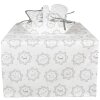 Clayre & Eef LGD64 Runner da tavola motivo cane 50x140cm Bianco Grigio