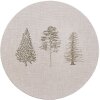 Clayre & Eef NPT85 Tovaglietta Motivi Forestali Beige Rotonda 33 cm