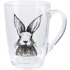 Clayre & Eef RAEGL0002 Bicchiere da tè Rabbit trasparente 300ml 11x8x11cm