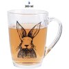 Clayre & Eef RAEGL0002 Bicchiere da tè Rabbit trasparente 300ml 11x8x11cm