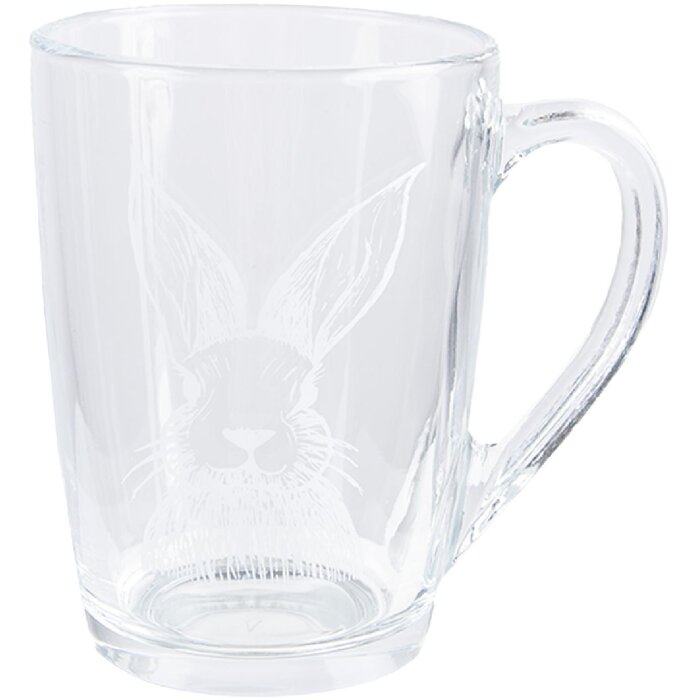 Clayre & Eef RAEGL0006 Bicchiere da tè Bunny 300ml Trasparente 11x8cm