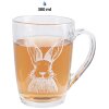 Clayre & Eef RAEGL0006 Bicchiere da tè Bunny 300ml Trasparente 11x8cm