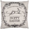 Clayre & Eef RFL22 Copricuscino Pasqua Hoppy 45x45 Beige Nero