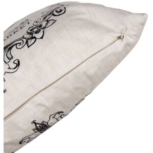 Clayre & Eef RFL23 Copricuscino Motivo Fattoria 45x45cm Beige/Nero