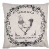 Clayre & Eef RFL23 Copricuscino Motivo Fattoria 45x45cm Beige/Nero