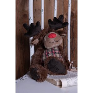 Clayre & Eef TW0587 Peluche renna 35 cm marrone