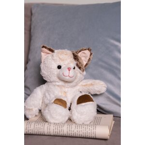 Clayre & Eef TW0588 Peluche gatto beige 17x13x30cm