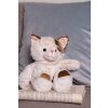 Clayre & Eef TW0588 Peluche gatto beige 17x13x30cm