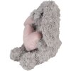 Clayre & Eef TW0603 Coniglio di peluche grigio con cuore 14x15x20cm
