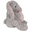 Clayre & Eef TW0603 Coniglio di peluche grigio con cuore 14x15x20cm