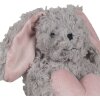 Clayre & Eef TW0603 Coniglio di peluche grigio con cuore 14x15x20cm