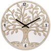Orologio da parete ZEP Vita in legno design albero naturale bianco 30cm