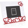 ZEP Portafoto in legno Amalia Orizzontale 10x15 cm Bianco con cuori rossi
