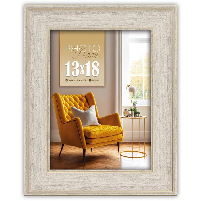 Cornice ZEP Venezia 20x30 cm grigio bordo oro