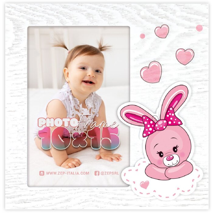 ZEP Maya rosa portafoto in legno 10x15 cm