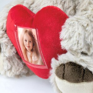 Cornice cuore di orsacchiotto crema 3,5x4,5 cm 23 cm di...