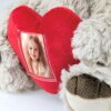 Cornice cuore di orsacchiotto crema 3,5x4,5 cm 23 cm di altezza peluche regalo