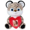 ZEP orsetto leopardato con cornice a cuore 3,5x4,5 cm 16x13x23 cm
